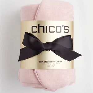 Chicos Travel Wrap Scarf and Eye Mask in Rose Smoke